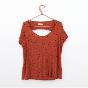 Krochet Kids International Polka Dot Patterned T-Shirt Top